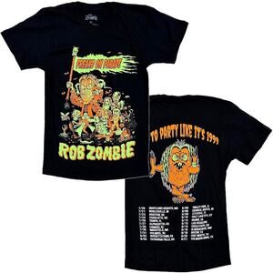 Rob Zombie Freaks On Parade 2022 Tour Glow In The Dark Tee Size L New w/o Tag